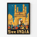 Vintage poster See India - Hyderabad Charminar-poort