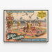 Vintage poster Sells Brothers Enormous United Shows - The Mighty Cradoc en de grote Romeinse bijlen — ingelijst kunstwerk aan de muur