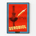 Vintage poster Serobiol de lamp - retro wanddecoratie