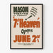 Vintage theaterposter Mason 7th Heaven opening juni