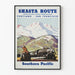 Vintage Shasta Route Trein Southern Pacific Poster