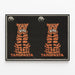 Vintage Poster Siko Toothpaste Tiger Orange on Black Background — framed artwork on a wall