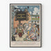 Vintage Poster van het Feest van de Oude Kjøbenhavn van de Acteursvereniging