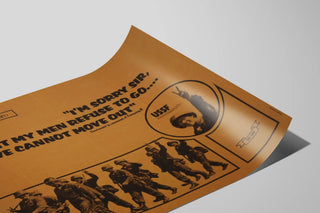 Poster Son Chan Valley Vietnam - Soldaten in mars en militaire citaat — weergave van het kunstwerk