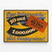 Vintage poster Spar-Prämienanleihe 10 times 1,000,000 main prizes — framed artwork on a wall