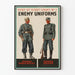 Vintage poster van Duitse militaire uniformen