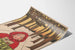 Vintage kerstposter met Sint Nicolaas en kind in rood jas