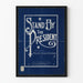 Vintage poster Stand By The President blauw en wit