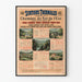 Vintage poster van thermale stations bediend door de Spoorlijn van het Oosten