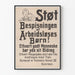 Vintage Poster Kindertijd en Sociale Solidariteit - Steun Kindermaaltijden