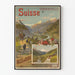 Vintage Zwitserse poster Vallée du Rhône Chemins de Fer J.S.