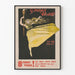 Vintage poster Sunday World met vrouw in gele jurk en fakkel