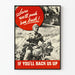 Vintage Militair Inspirerend Poster - Natuurlijk Drukken We Ze Terug