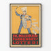 Vintage Zweedse muziekposter met trommel en vliegende noten