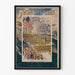 Vintage poster van de Amerikaanse militaire parade met vlaggen