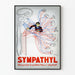 Vintage medisch poster van het neuro-vegetatieve systeem Sympathyl