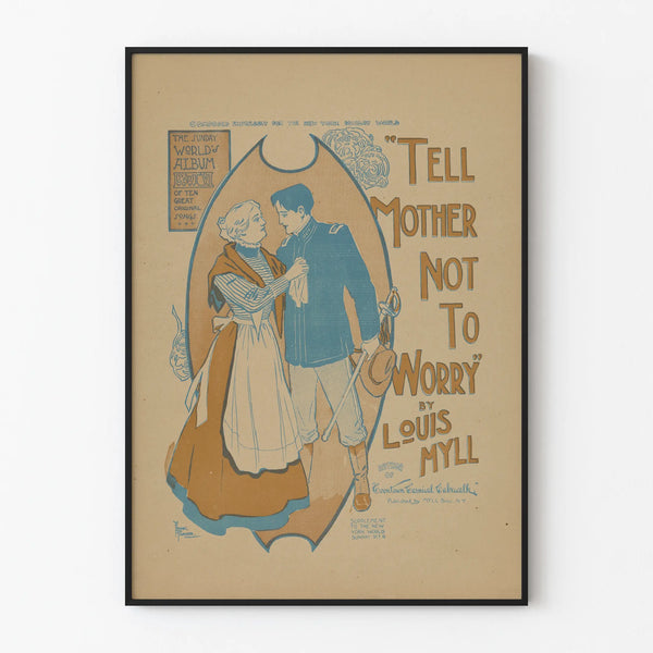 Vintage Poster Vertel Moeder Niet Te Zorgen Louis Myll