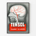 Vintage poster Tensol - Illustratie hersenslagader rood en wit