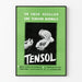 Vintage reclameposter Tensol voor het harmoniseren van het hartritme