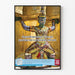Thaise decoratieve poster met gekleurde standbeeld