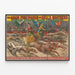 Vintage poster of a greyhound race at the racetrack - Adam Forepaugh & Sells Brothers — framed artwork on a wall