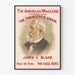 Vintage poster The American Magazine – Portret van James G. Blaine