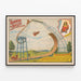 Vintage Barnum & Bailey Cascade Automobile Poster — framed artwork on a wall