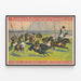 Vintage Barnum & Bailey Poster - Monkey Race on Shetland Ponies — framed artwork on a wall