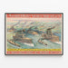 Vintage Barnum & Bailey Poster - American Fleet and Naval Maneuvers — framed artwork on a wall