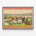 Vintage poster Barnum & Bailey Greatest Show on Earth - Original race at the Big Hippodrome — framed artwork on a wall