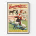 Vintage poster van Barnum & Bailey Circus met clown en getrainde dieren
