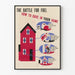 Vintage poster over energiebesparing thuis