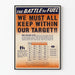 Vintage muurposter Engeland Strijd om de brandstof