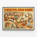 Vintage Poster The Beautiful Indian Maidens — framed artwork on a wall