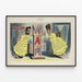 Caricature Poster The Big Type War — framed artwork on a wall