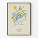 Decoratieve Poster De Vlinder - Illustratie Bloem en Vlinder