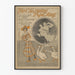Vintage poster The Charming Papa Song met illustratie en foto uit de jaren 1900