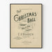 Vintage kerstbal poster met muzikale verdeling