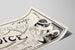 Vintage poster The Cleveland Voice illustration in black and white — artwork view