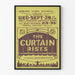 Vintage theaterposter The Curtain Rises - Retro muurdécor