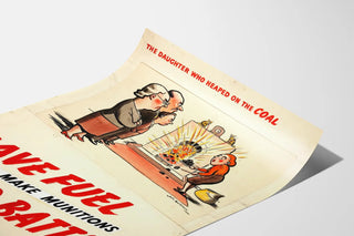 Vintage poster Save fuel for the war