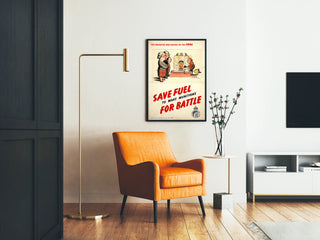 Vintage poster Save fuel for the war