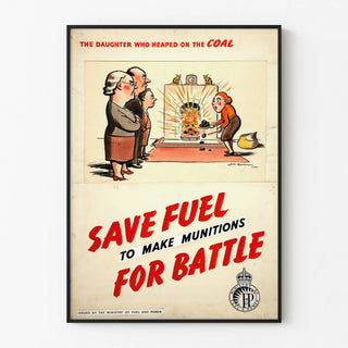 Vintage poster Save fuel for the war