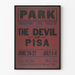 Vintage poster van het Theater The Devil of Pisa