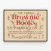 Vintage Poster Les Brownie Books by Palmer Cox — framed artwork on a wall