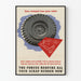 Vintage poster of rubber recycling and tire retreading
