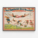 Vintage Poster The Great Forepaugh & Sells Brothers - Hanlon Aerial Acrobat Troupe — framed artwork on a wall