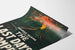 Vintage poster van de vulkaan Pompeii met dramatische uitbarsting
