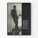 Vintage poster van een nadenkende man met inspirerende quote