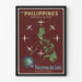 Vintage poster Filipijnen Philippine Air Lines Route of the Orient Star